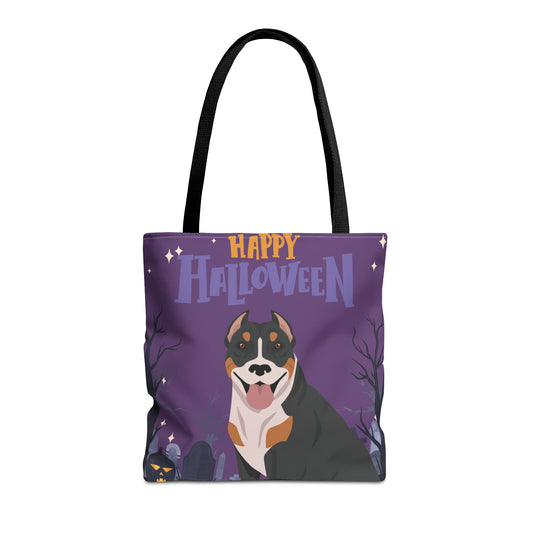 Pit Bull Dog Happy Halloween Tote Bag 16x16