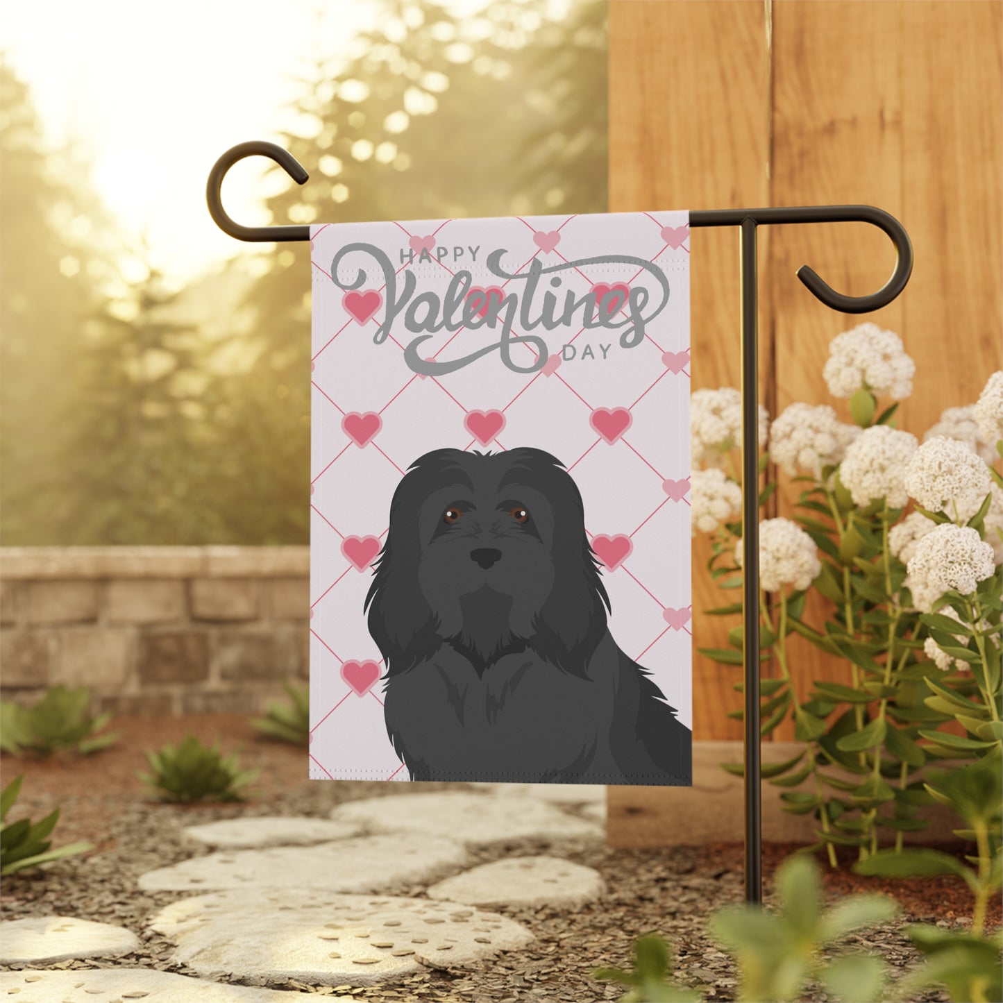 Havanese Dog Valentines Day Garden Flag