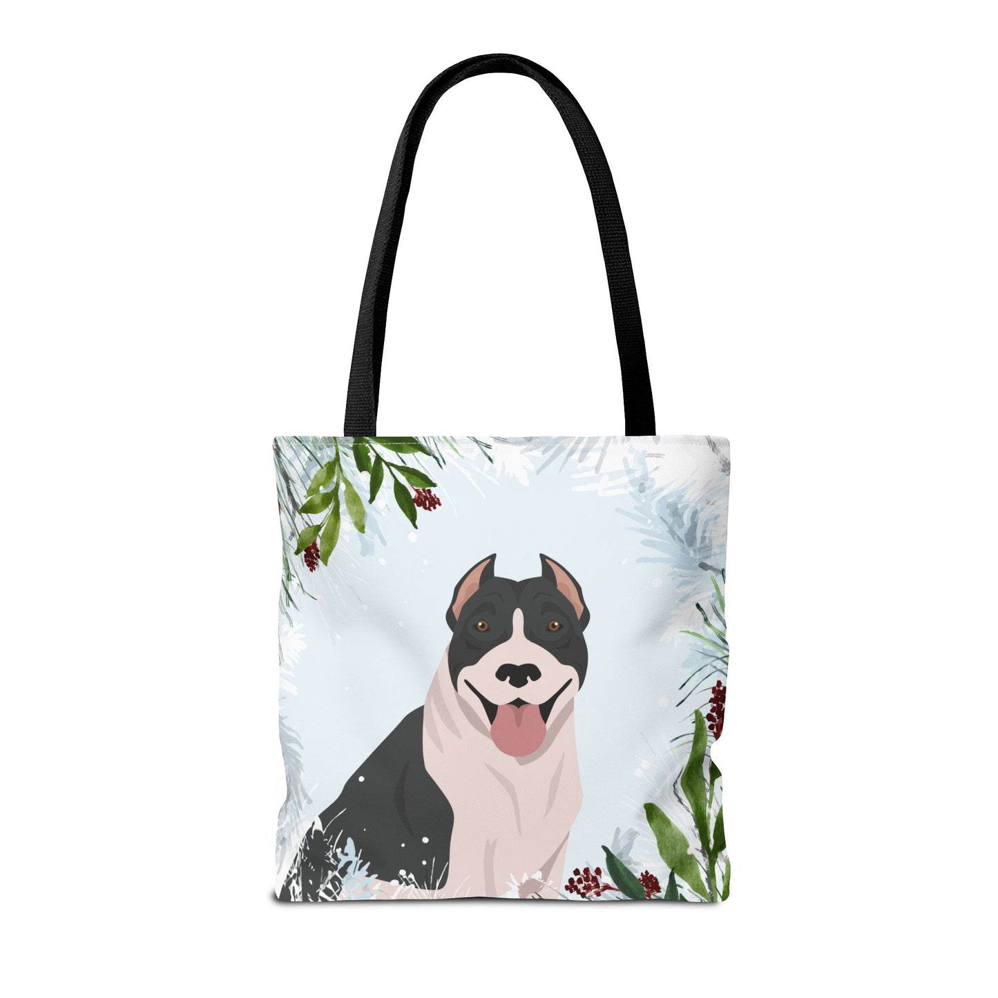 Pit Bull Dog Christmas Holiday Tote Bag 16x16