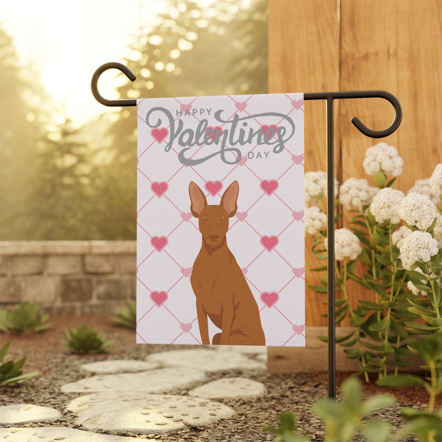 Cirneco dell'Etna Dog Valentines Day Garden Flag