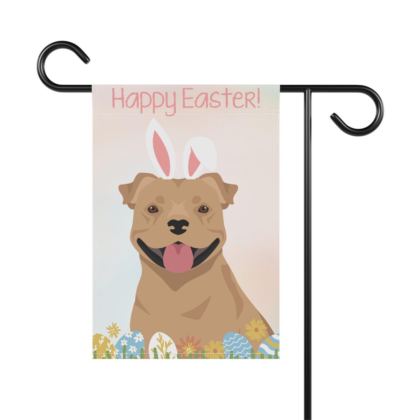 Staffordshire Bull Terrier Dog Happy Easter Garden Flag