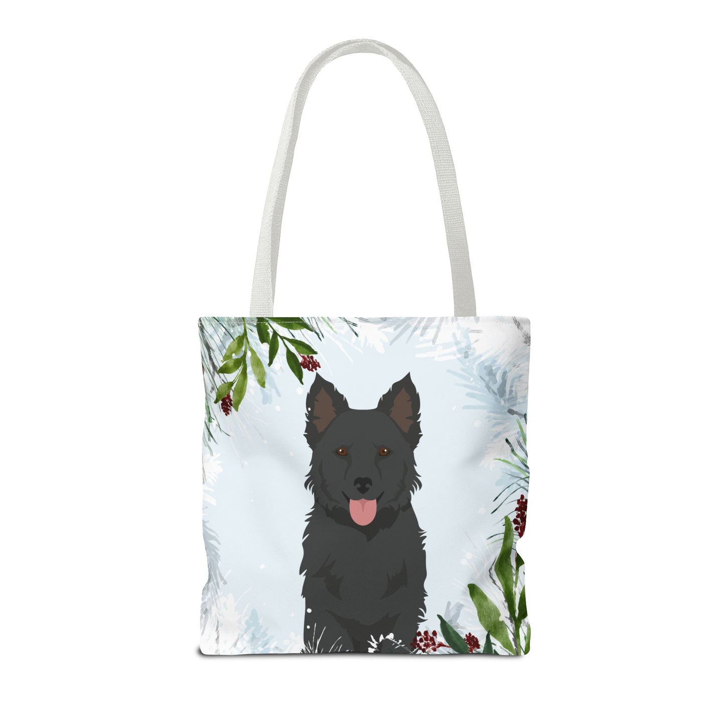 Mudi Dog Christmas Holiday Tote Bag 16x16