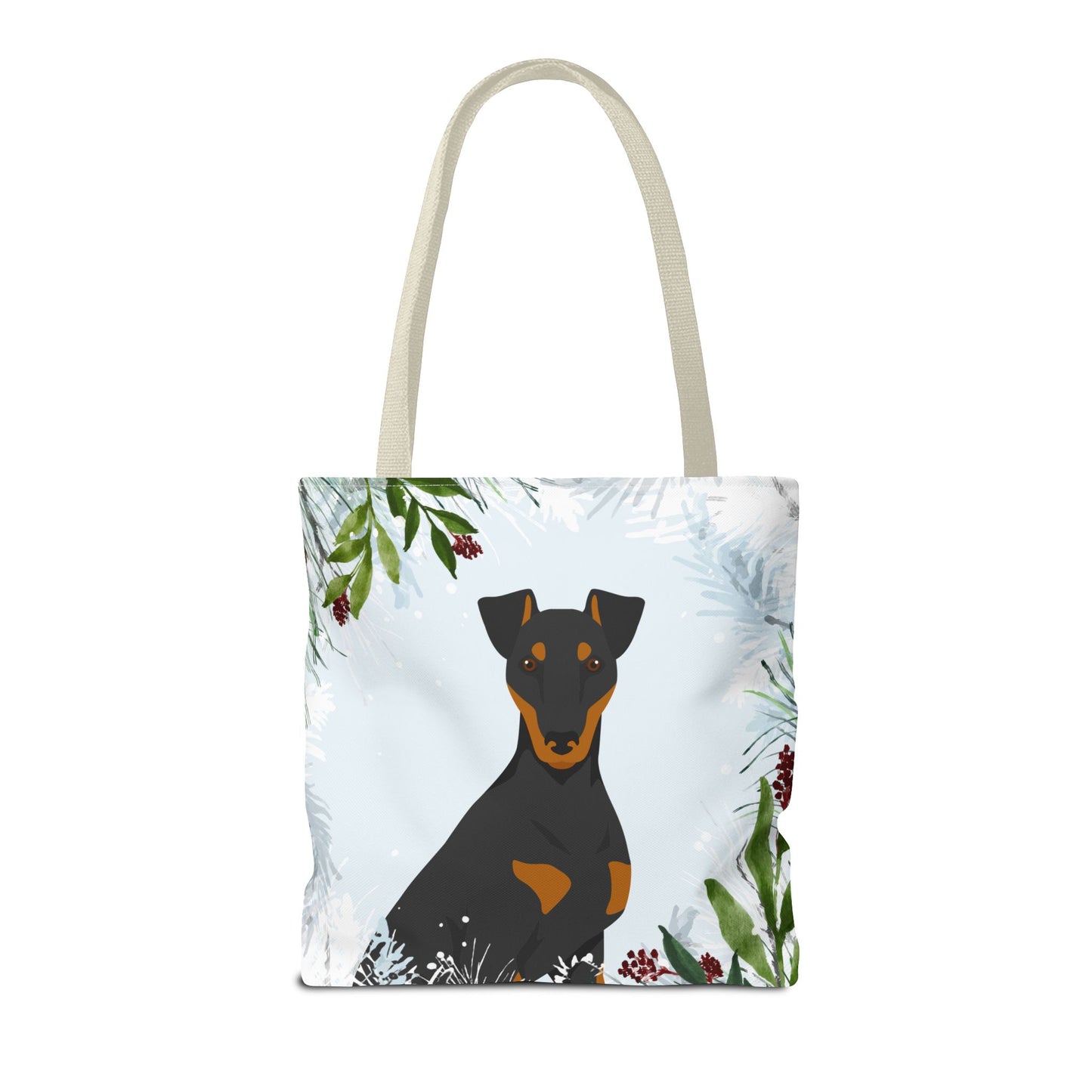 Manchester Terrier Dog Christmas Holiday Tote Bag 16x16