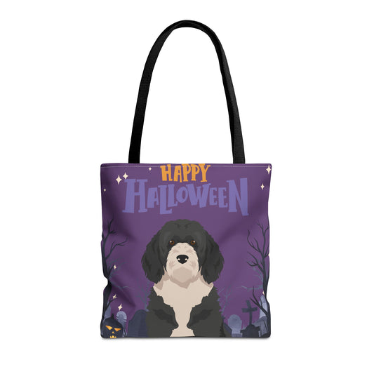Portuguese Water Dog Dog Happy Halloween Tote Bag 16x16