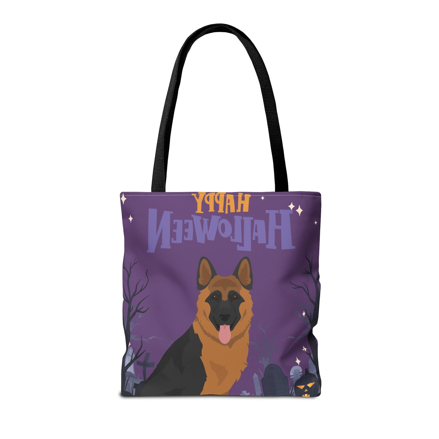 German Shepherd Dog Happy Halloween Tote Bag 16x16
