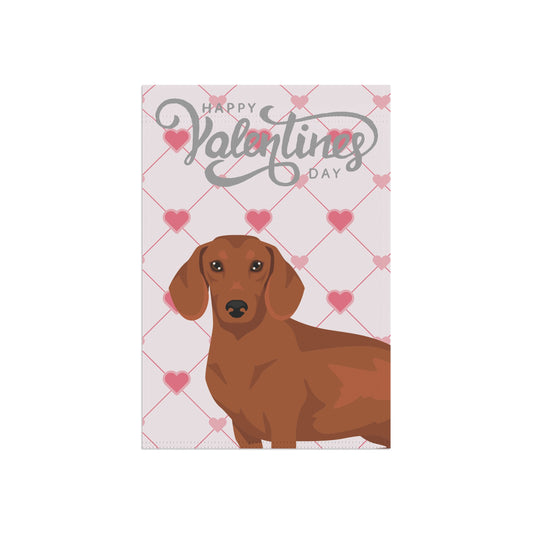 Dachshund Dog Valentines Day Garden Flag