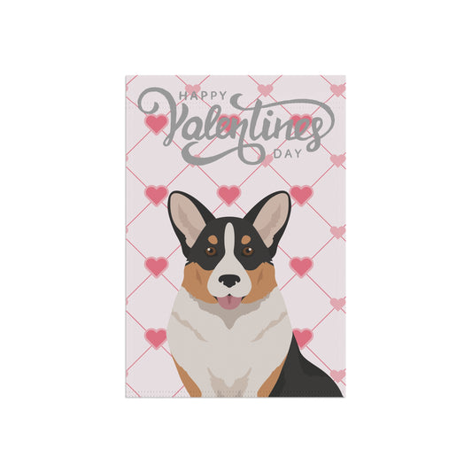 Cardigan Welsh Corgi Dog Valentines Day Garden Flag