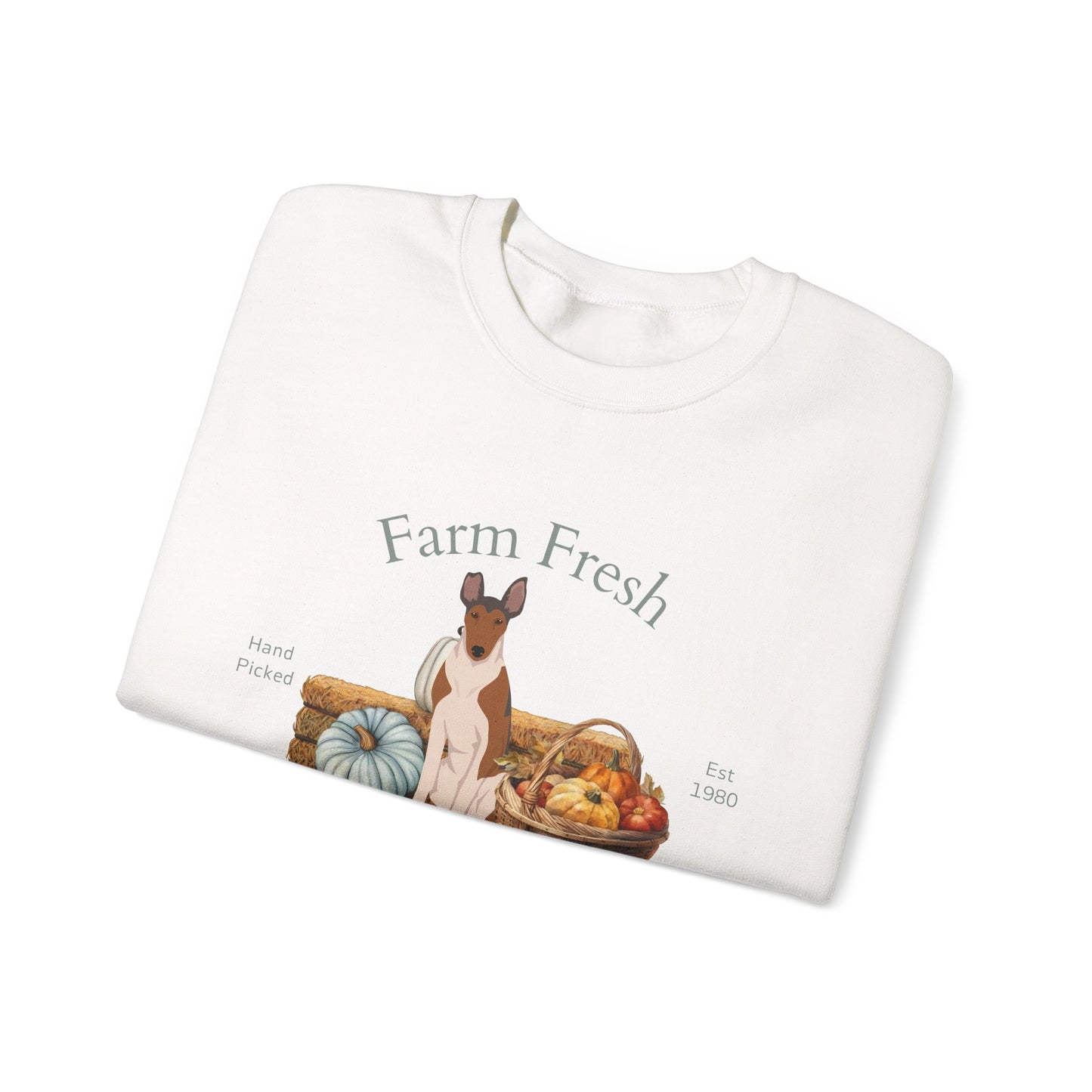 Smooth Collie Dog Fall Farm Fresh Unisex Heavy Blend Crewneck Sweatshirt