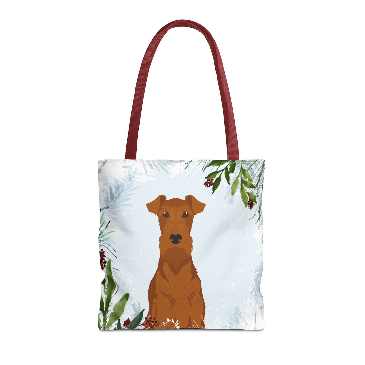 Irish Terrier Dog Christmas Holiday Tote Bag 16x16