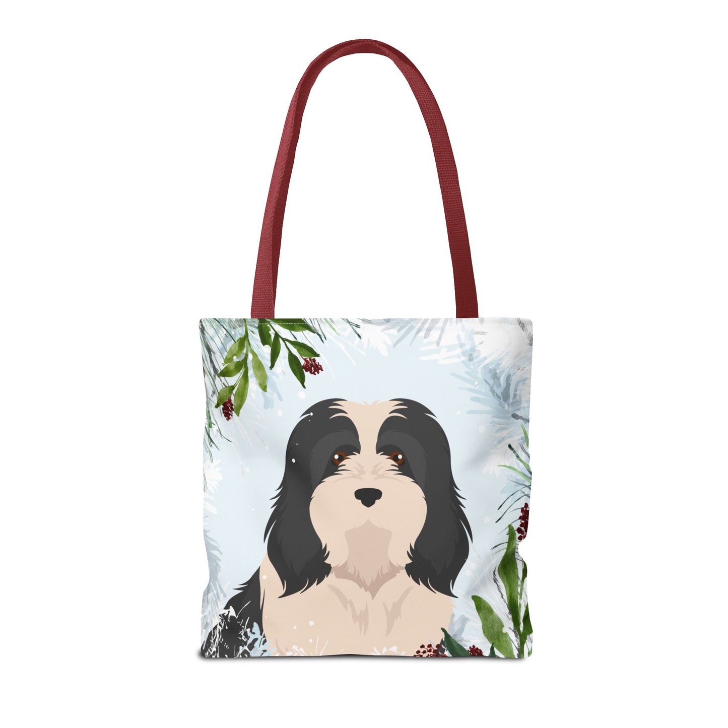 Havanese Dog Christmas Holiday Tote Bag 16x16