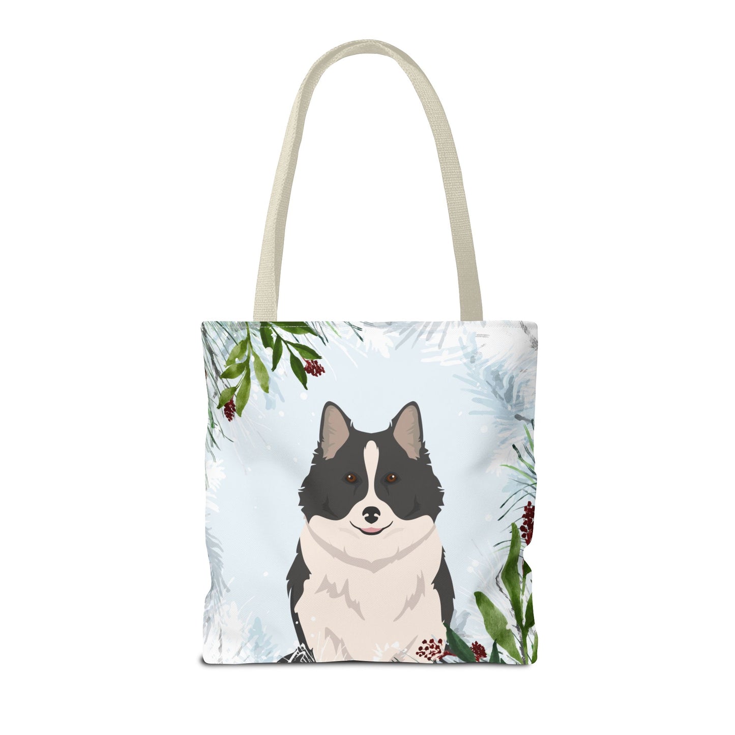 Icelandic Sheepdog Dog Christmas Holiday Tote Bag 16x16