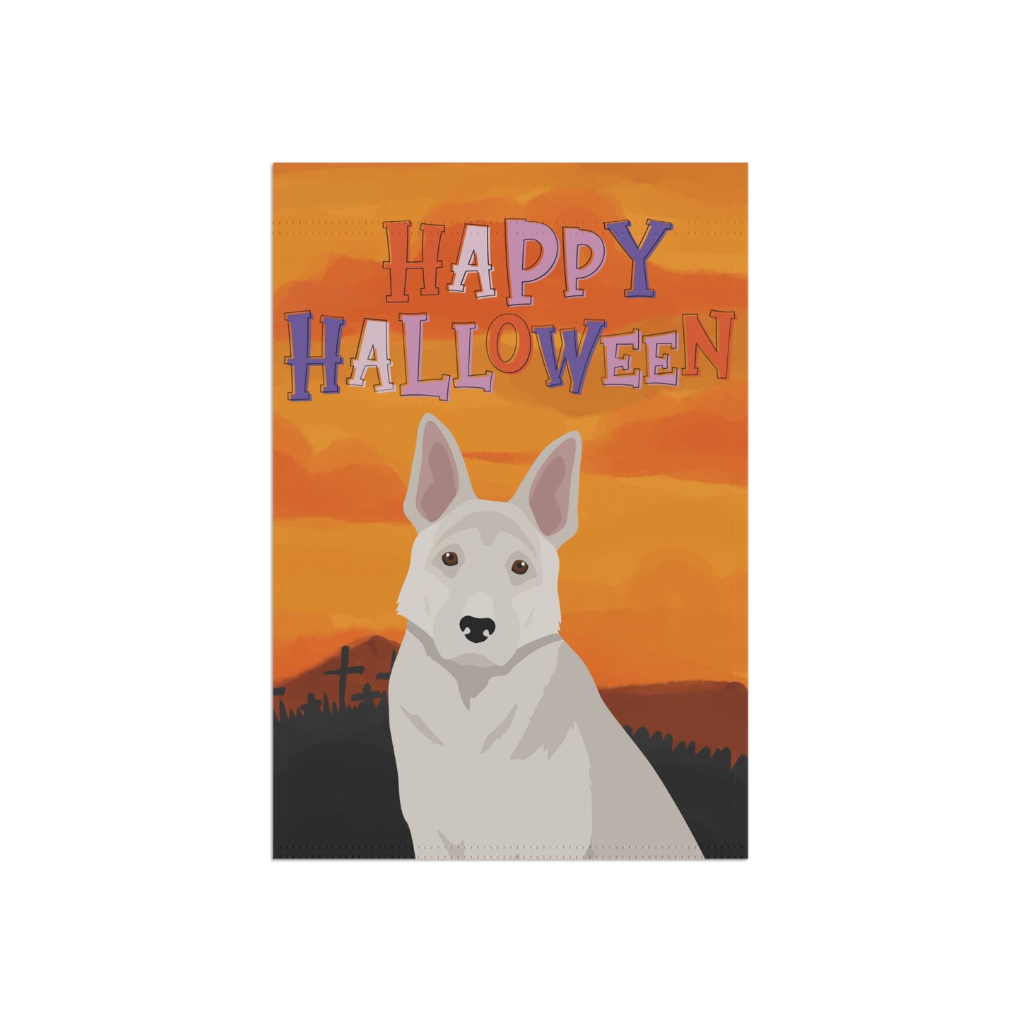 German Shepherd Dog Halloween Garden Flag