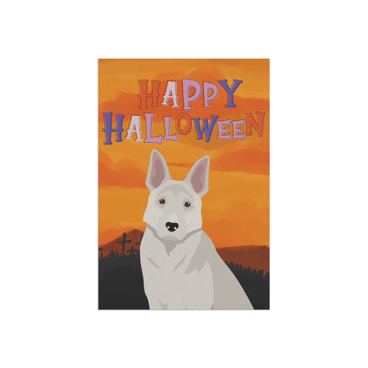 German Shepherd Dog Halloween Garden Flag
