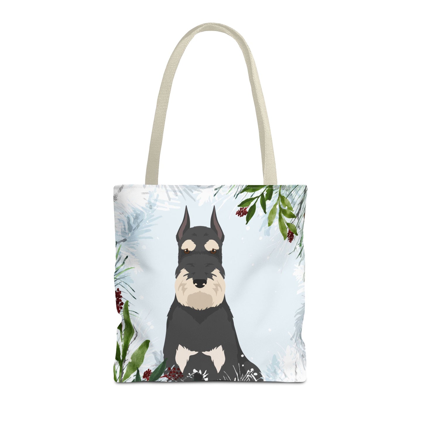 Schnauzer Dog Christmas Holiday Tote Bag 16x16