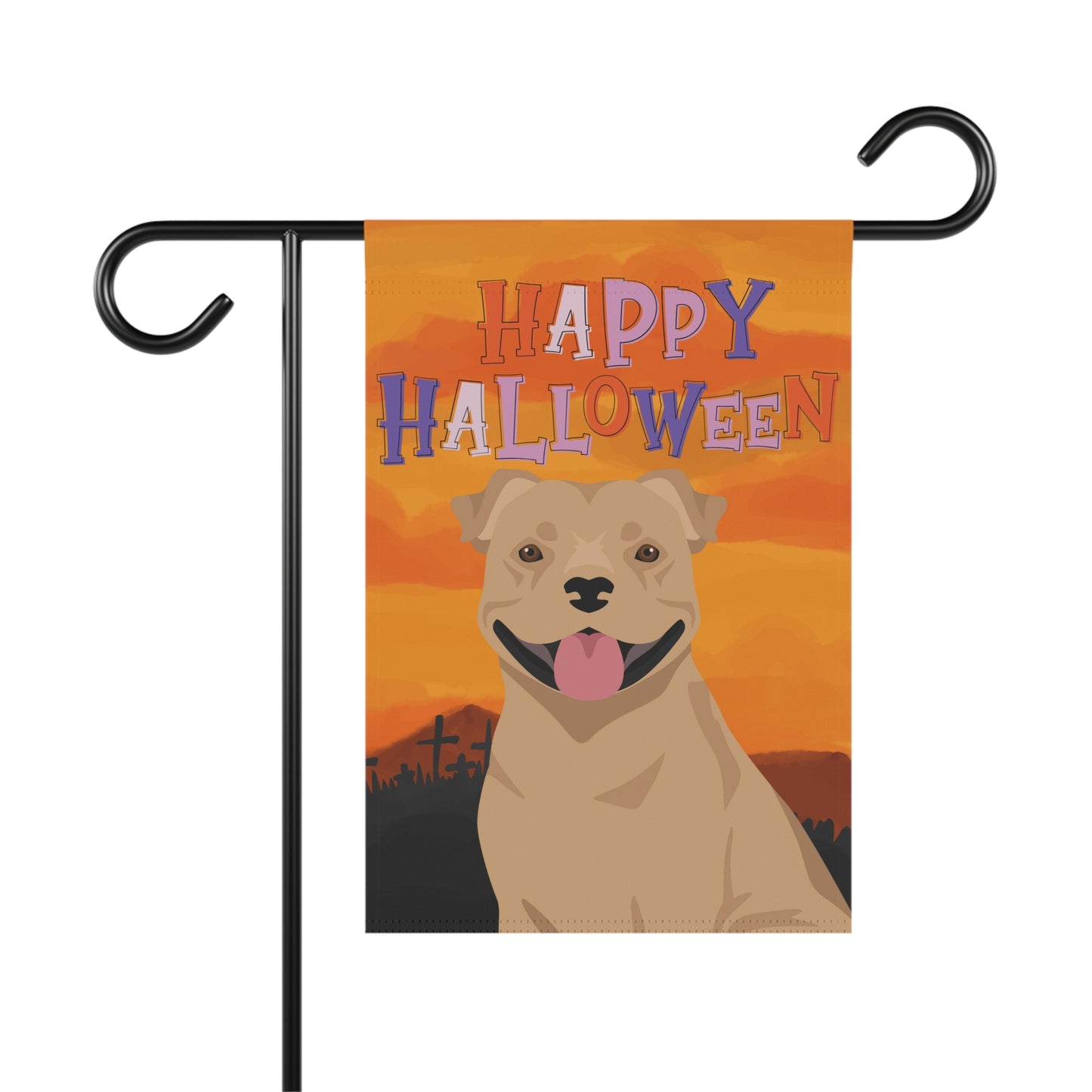 Staffordshire Bull Terrier Dog Halloween Garden Flag
