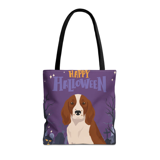 Welsh Springer Spaniel Dog Happy Halloween Tote Bag 16x16