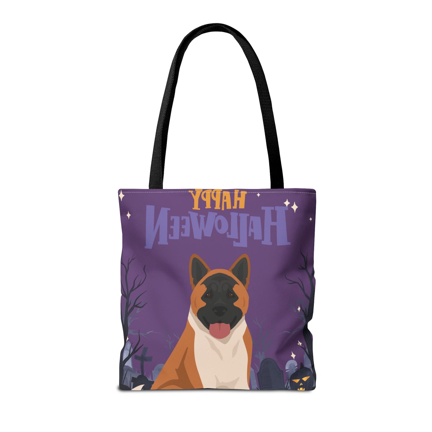 American Akita Dog Happy Halloween Tote Bag 16x16