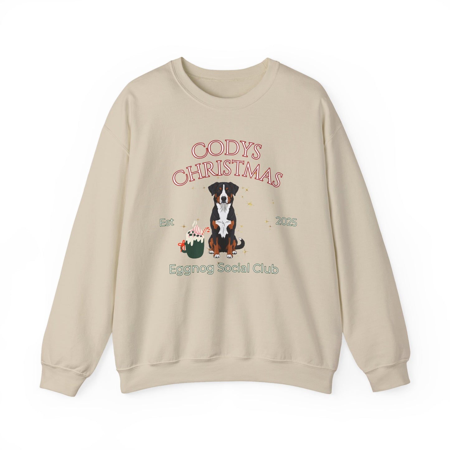 Appenzeller Dog Christmas Social Club Unisex Heavy Blend Crewneck Sweatshirt Custom Name