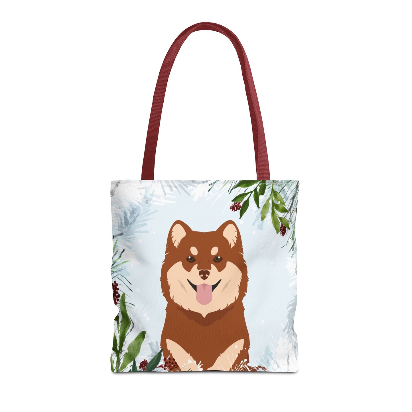 Finnish Lapphund Dog Christmas Holiday Tote Bag 16x16
