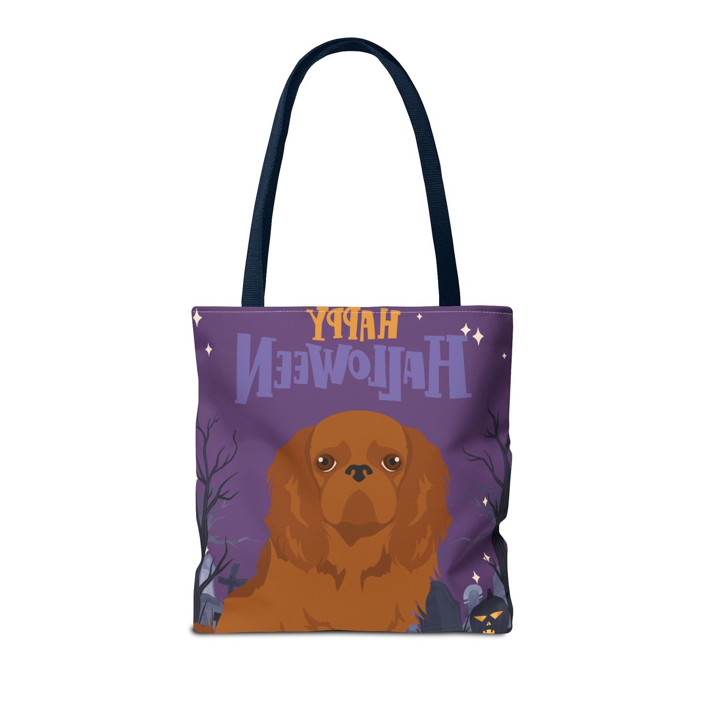 English Toy Spaniel Dog Happy Halloween Tote Bag 16x16