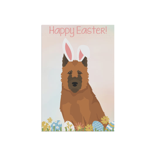 Belgian Laekenois Dog Happy Easter Garden Flag