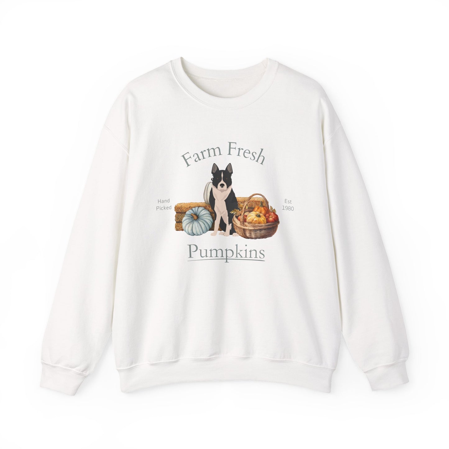 Karelian Bear Dog Dog Fall Farm Fresh Unisex Heavy Blend Crewneck Sweatshirt