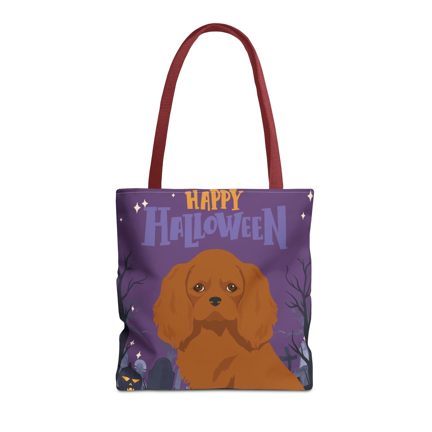 Cavalier King Charlre Spaniel Dog Happy Halloween Tote Bag 16x16