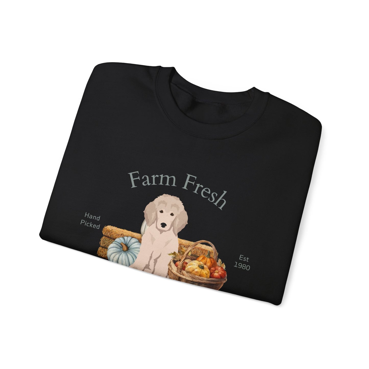 Poodle Dog Fall Farm Fresh Unisex Heavy Blend Crewneck Sweatshirt