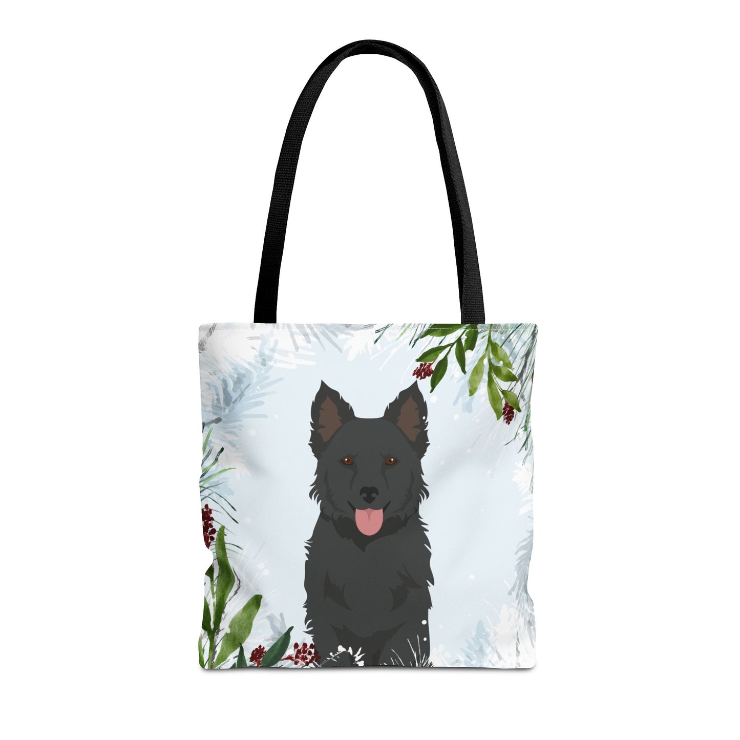 Mudi Dog Christmas Holiday Tote Bag 16x16