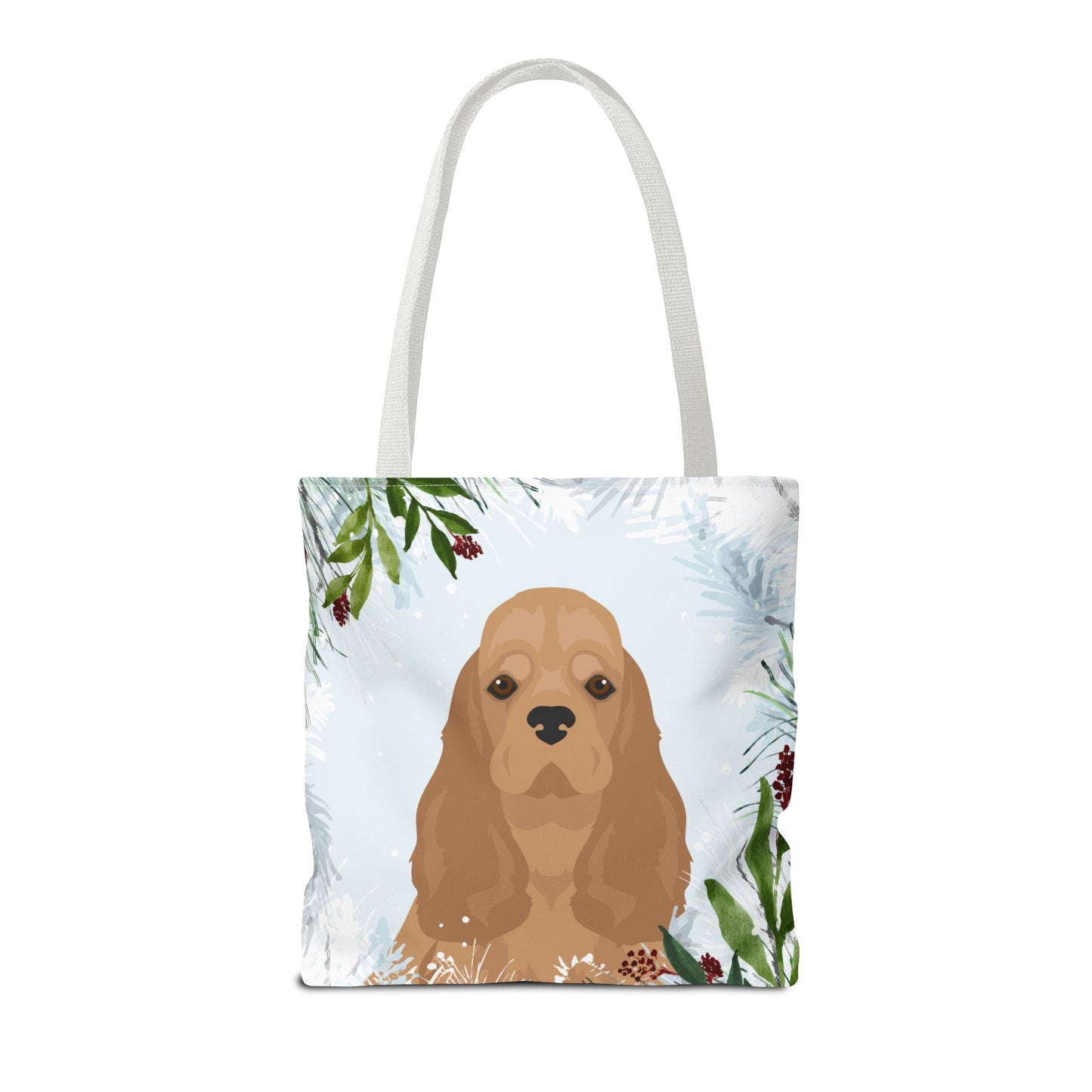 Cocker Spaniel Dog Christmas Holiday Tote Bag 16x16