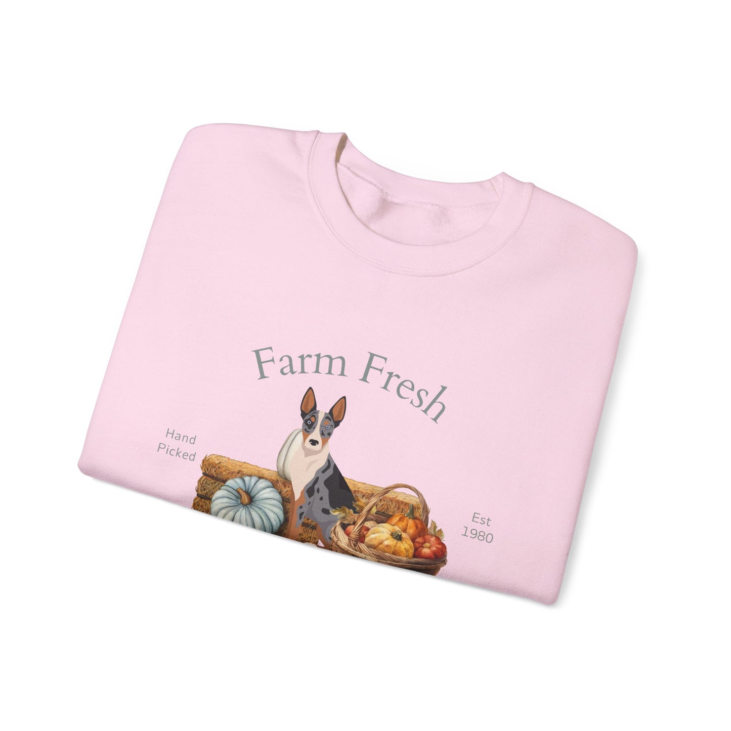 Australian Koolie Dog Fall Farm Fresh Unisex Heavy Blend Crewneck Sweatshirt