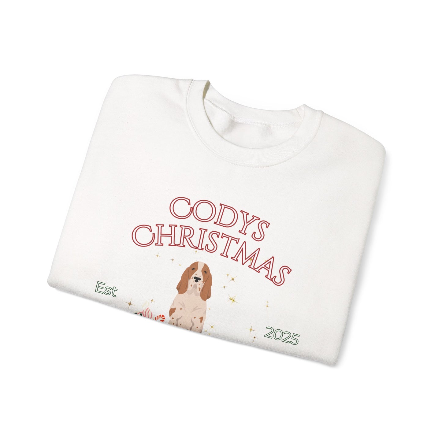 Bracco Italiano Dog Christmas Social Club Unisex Heavy Blend Crewneck Sweatshirt Custom Name