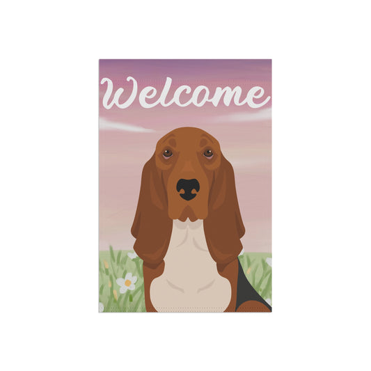Basset Hound Dog Welcome Garden Flag