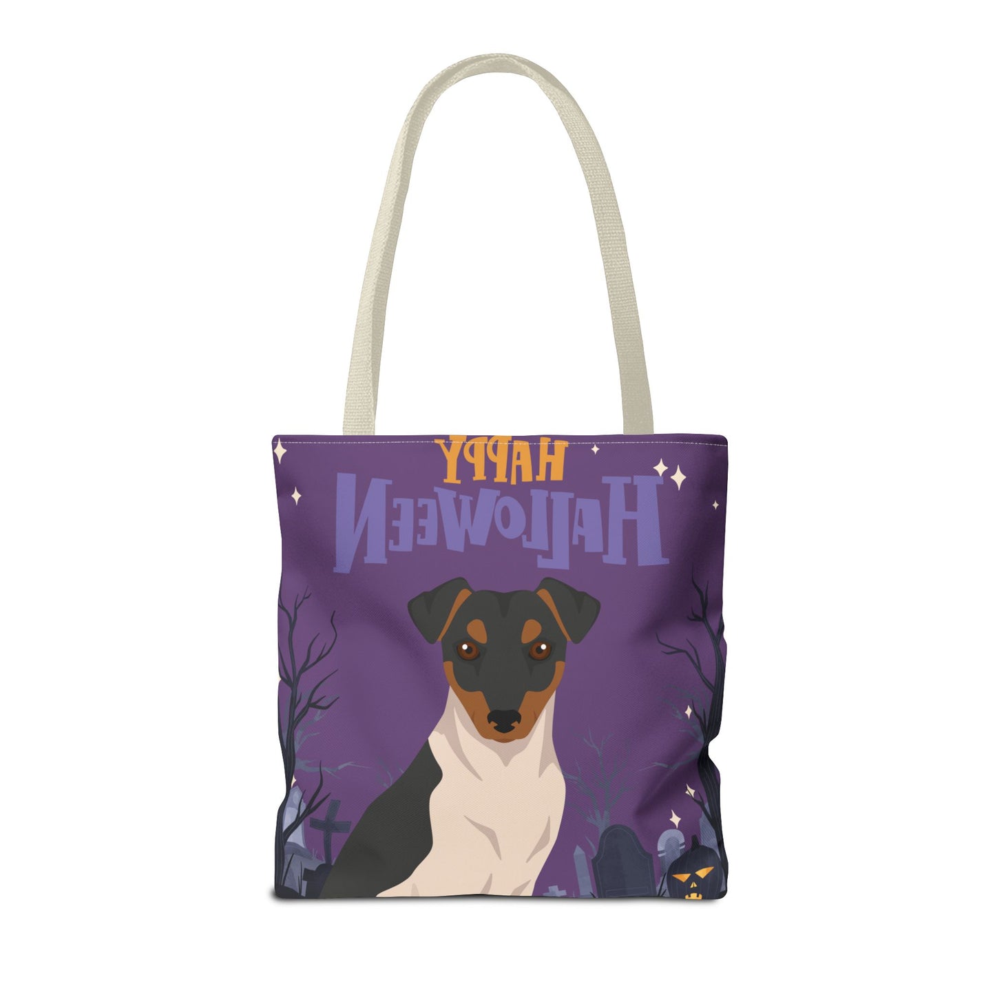 Brazilian Terrier Dog Happy Halloween Tote Bag 16x16