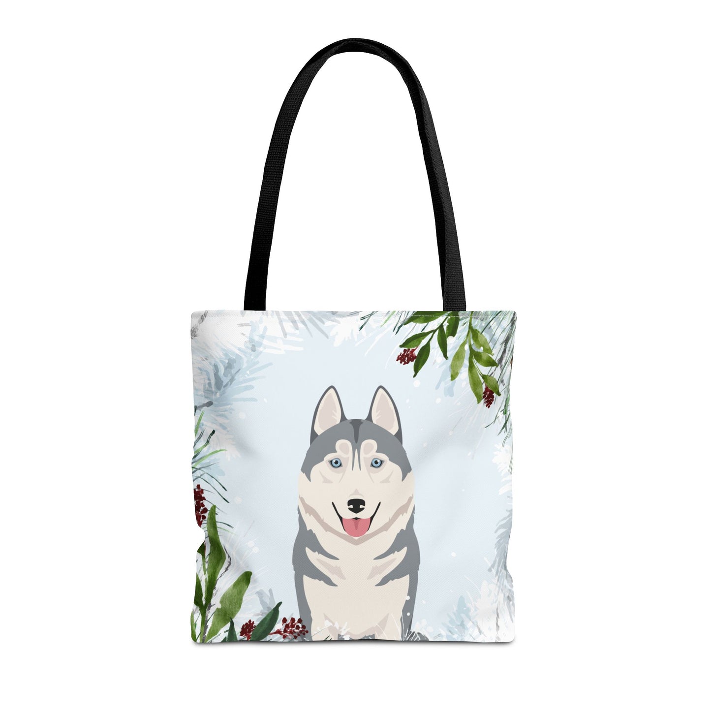 Siberian Husky Dog Christmas Holiday Tote Bag 16x16