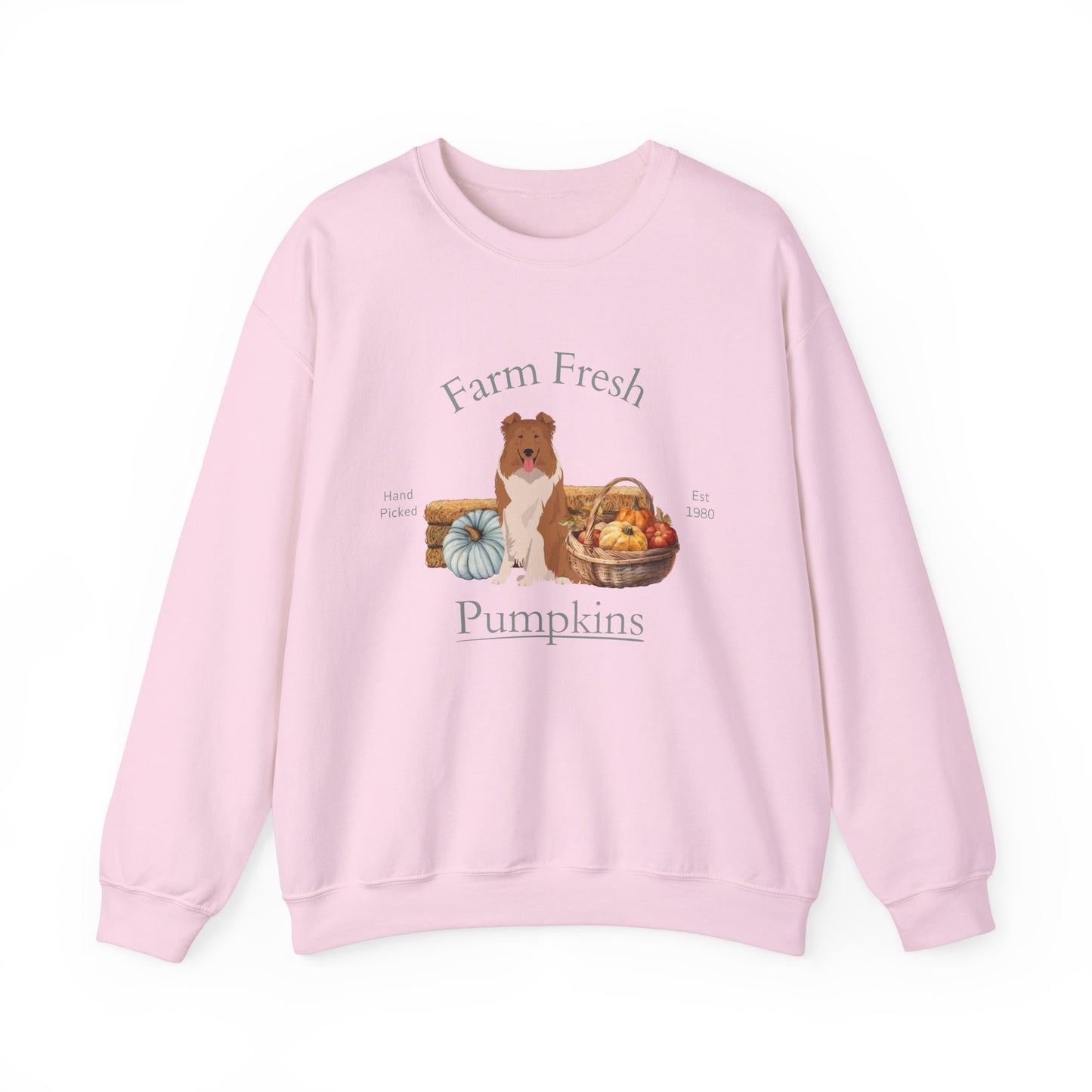Rough Collie Dog Fall Halloween Unisex Heavy Blend Crewneck Sweatshirt