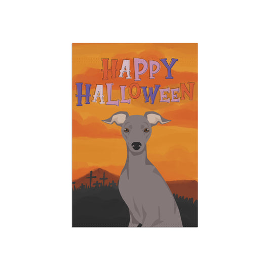 Italian Greyhound Dog Halloween Garden Flag