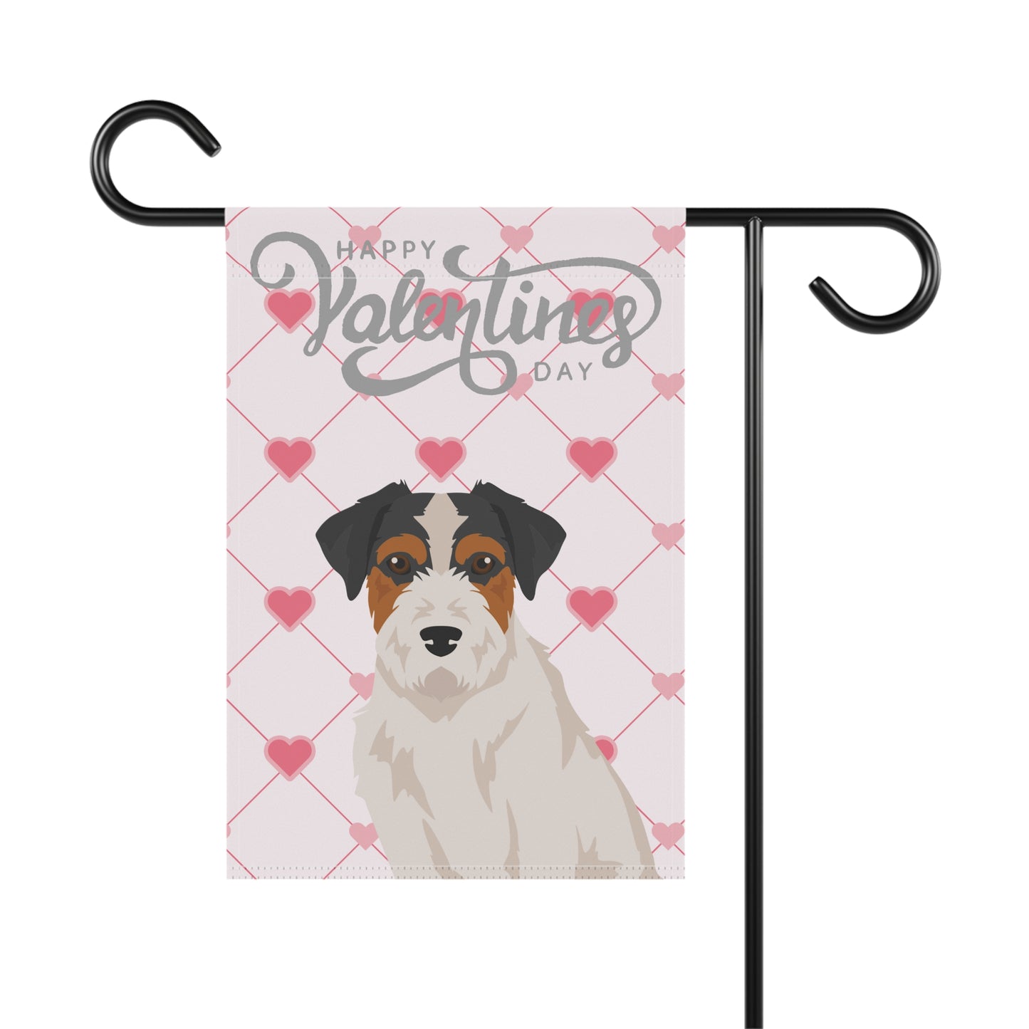 Jack Russell Terrier Dog Valentines Day Garden Flag