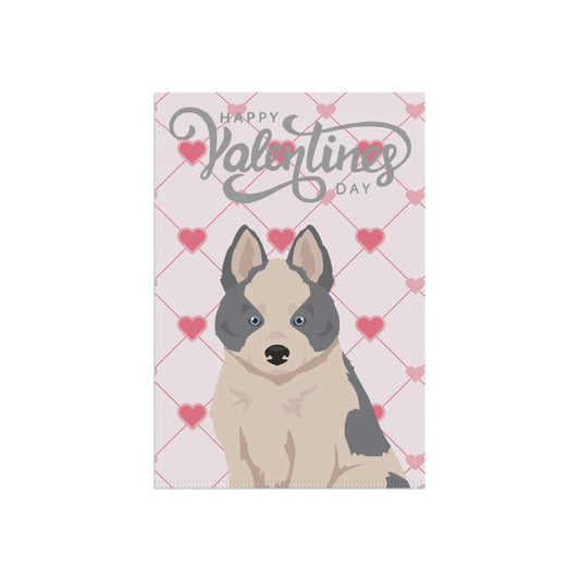 Yakutian Laika Dog Valentines Day Garden Flag
