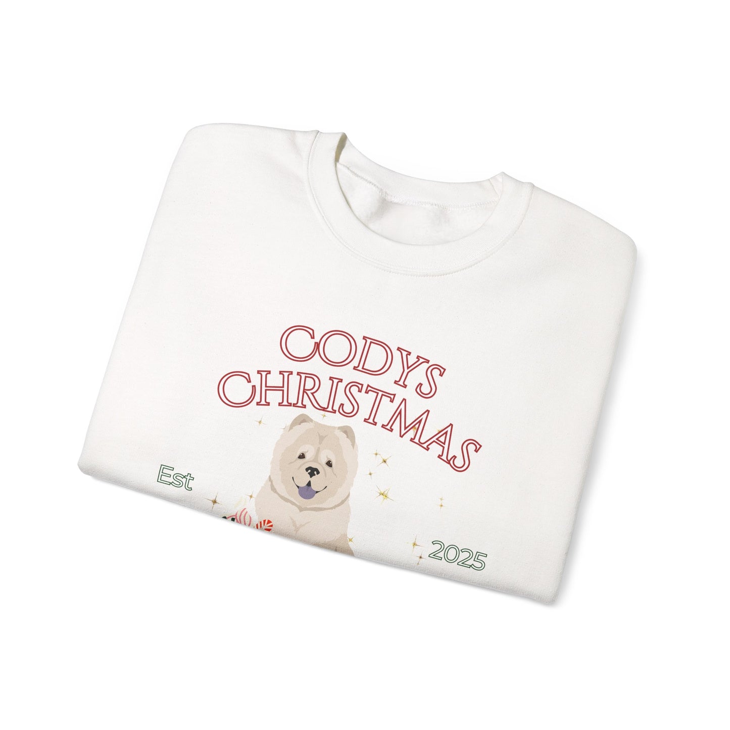 Chow Chow Dog Christmas Social Club Unisex Heavy Blend Crewneck Sweatshirt Custom Name