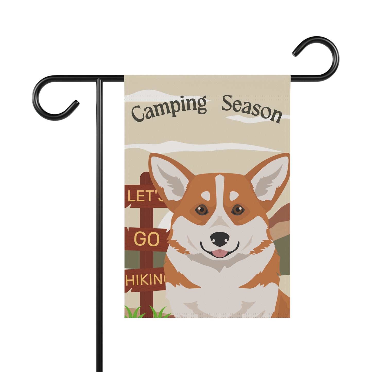 Pembroke Welsh Corgi Dog Camping Garden Flag