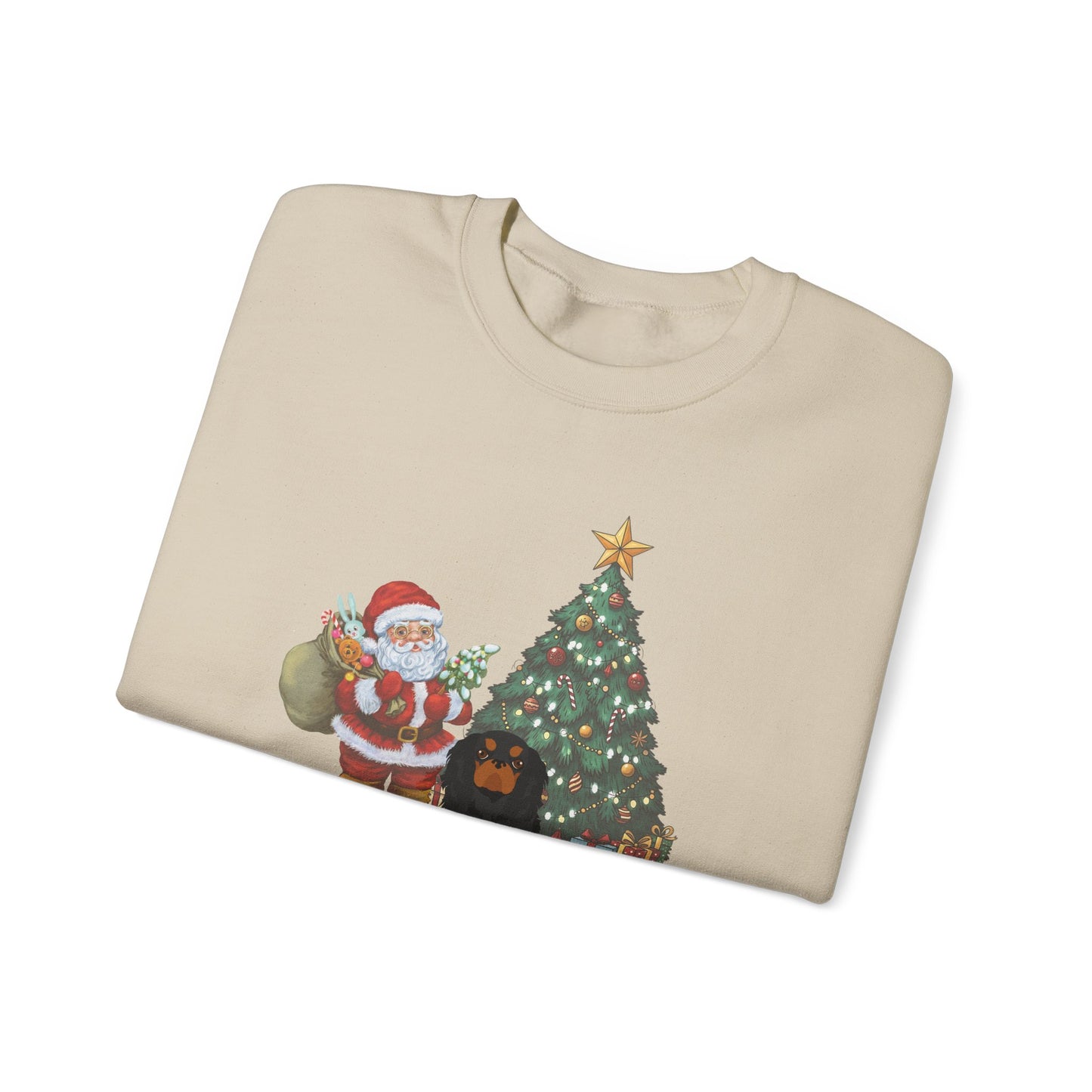 English Toy Spaniel Dog Santa's Little Helper Unisex Heavy Blend Crewneck Sweatshirt