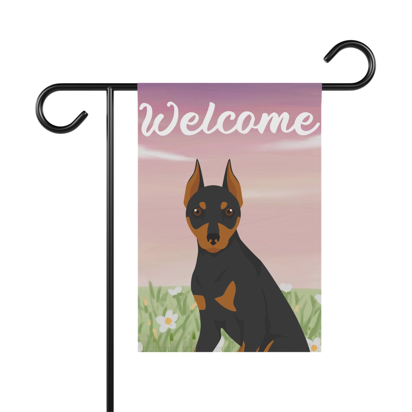 Miniature Pinscher Dog Welcome Garden Flag