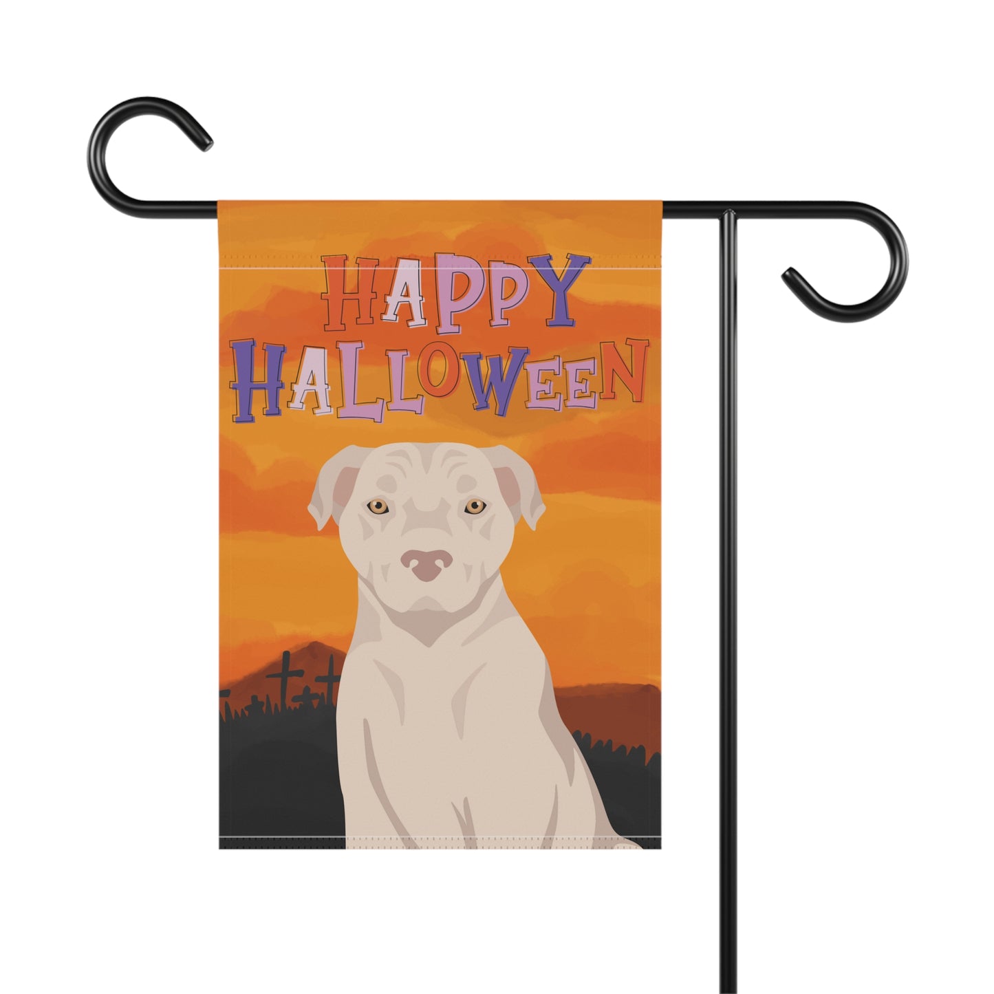 American Staffordshire Terrier Dog Halloween Garden Flag