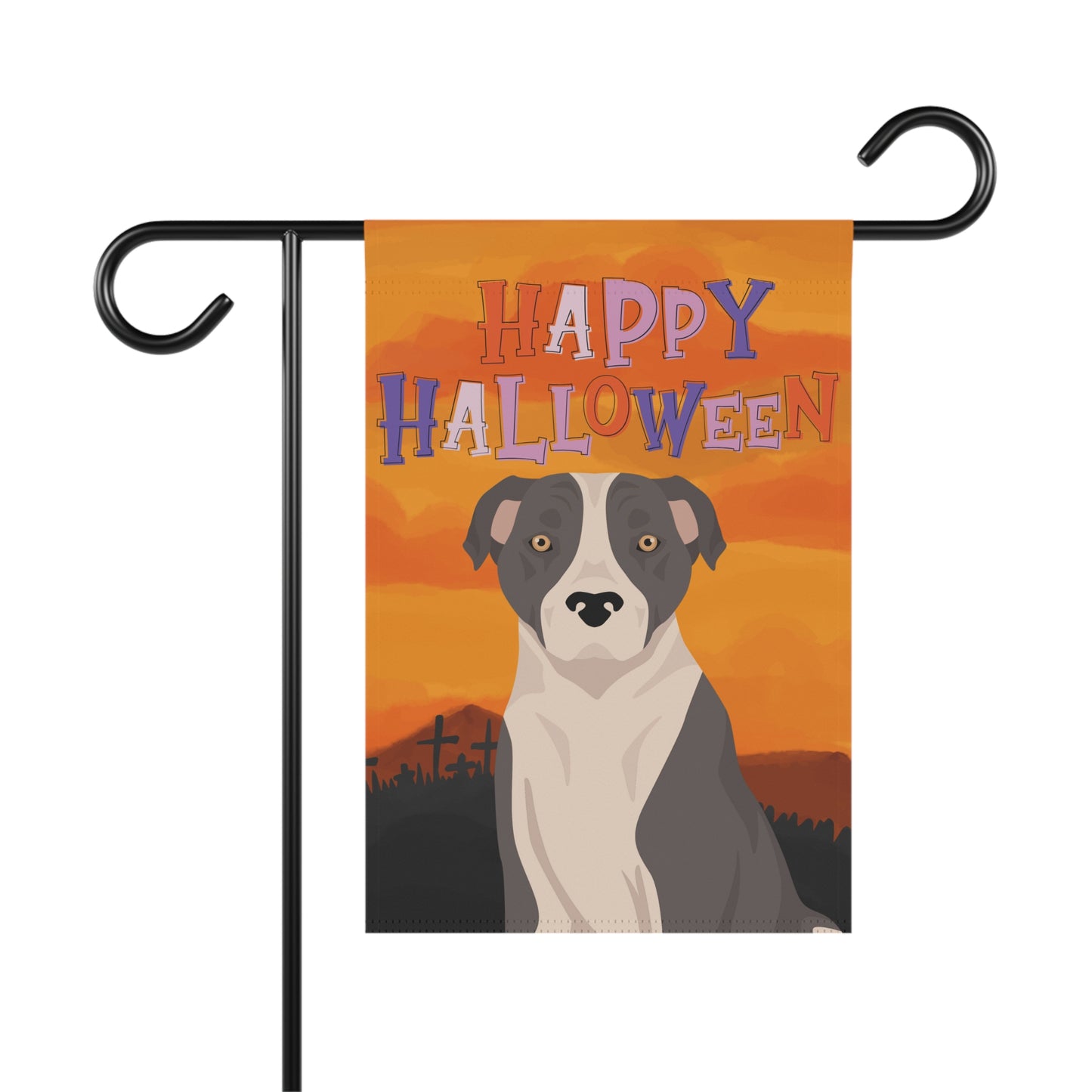 American Staffordshire Terrier Dog Halloween Garden Flag