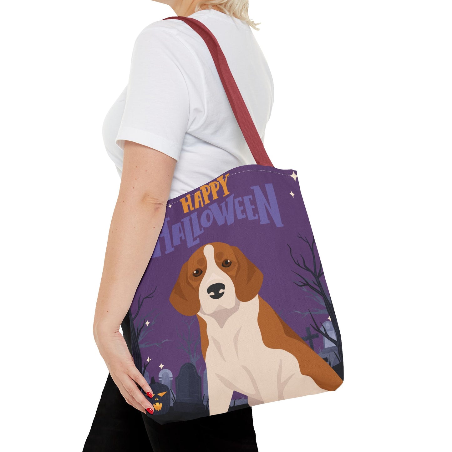 Beagle Dog Happy Halloween Tote Bag 16x16