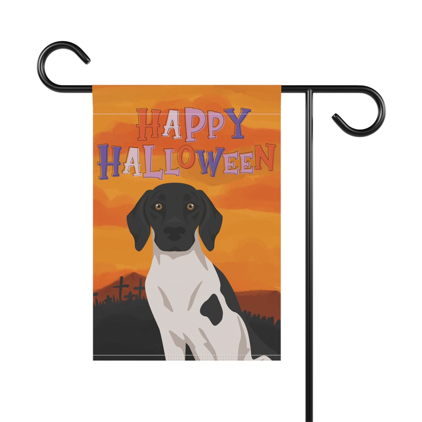 German Shorthaired Pointer Dog Halloween Garden Flag