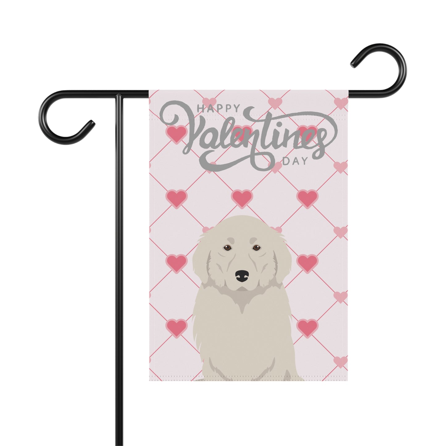 Great Pyrenees Dog Valentines Day Garden Flag