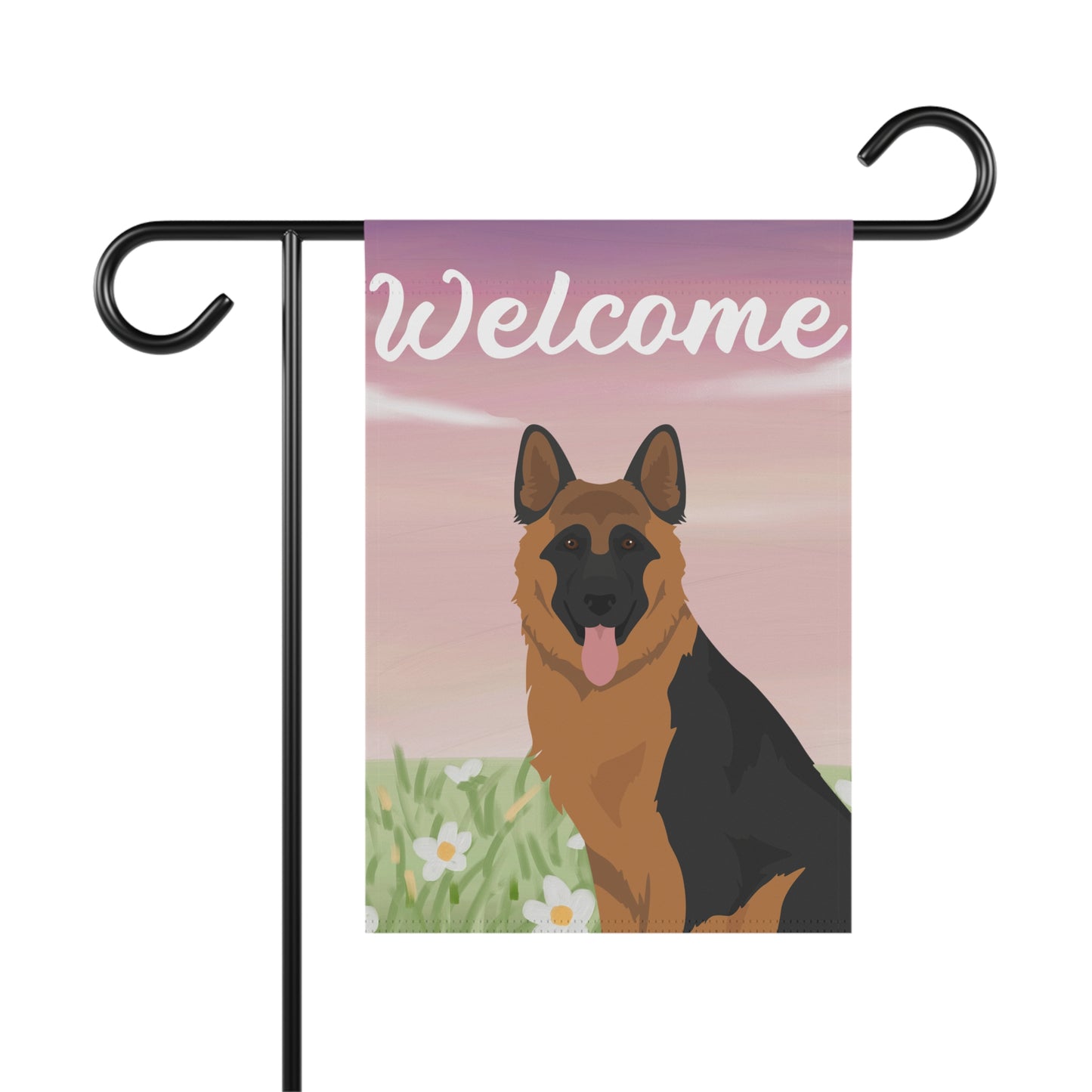 German Shepherd Dog Welcome Garden Flag