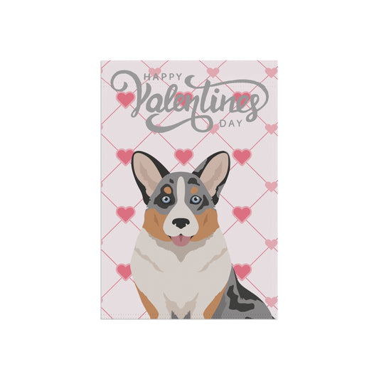 Cardigan Welsh Corgi Dog Valentines Day Garden Flag